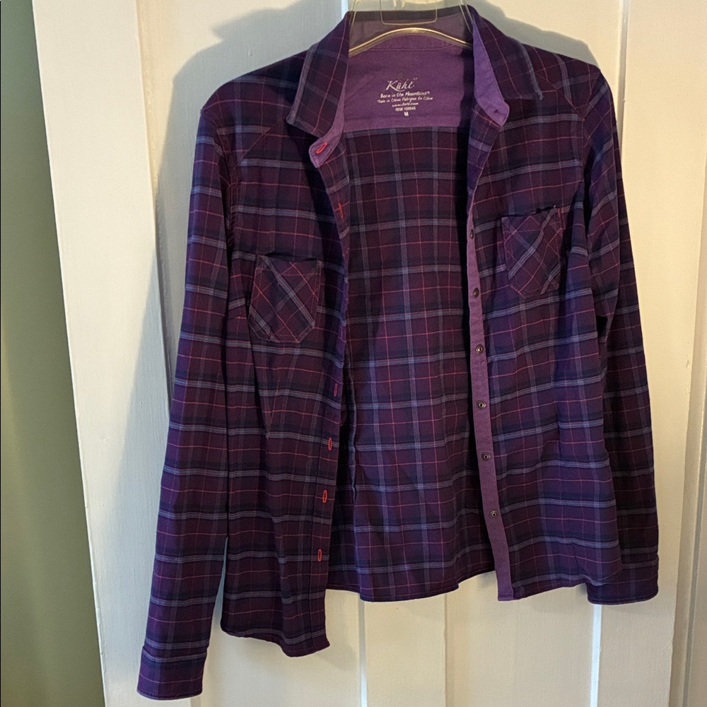 Vibrant purple flannel